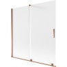 Mexen Velar kahetaihingeline vanniparavan, liuglev, 160 x 150 cm, kare, roosa kuld - 896-160-000-31-60