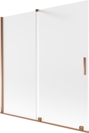 Mexen Velar kahetaihingeline vanniparavan, liuglev, 160 x 150 cm, kare, roosa kuld - 896-160-000-31-60