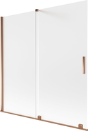 Mexen Velar mampara de ducha de 2 hojas correderas 160 x 150 cm, escarchada, oro rosa - 896-160-000-31-60