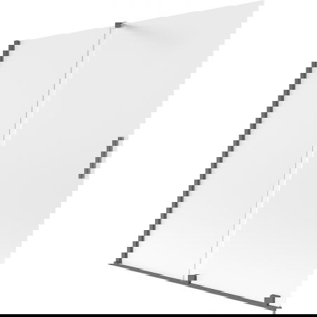 Mexen Velar Duschwand für Badewanne 2-flügelig verschiebbar 160 x 150 cm, matt, gebürstet Waffengrau - 896-160-000-31-66