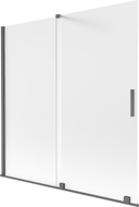 Mexen Velar 2-wing sliding shower screen 160 x 150 cm, frost, brushed gun gray - 896-160-000-31-66