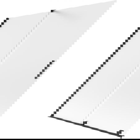 Mexen Velar zweegefligegt Buedem-Duschtrennwand, 160 x 150 cm, frost, schwaarz - 896-160-000-31-70