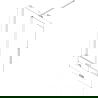 Mexen Velar Badewannenabtrennung, 2-flügelig, verschiebbar 160 x 150 cm, Matt, Schwarz - 896-160-000-31-70