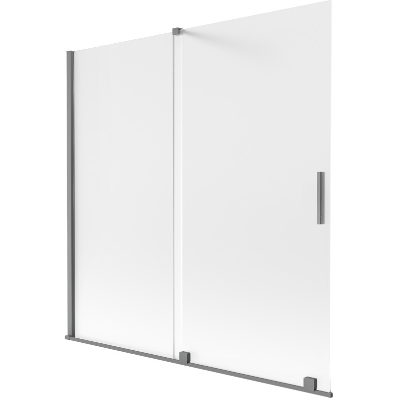 Mexen Velar parawan nawannowy 2-skrzydłowy rozsuwany 160 x 150 cm, szron, gun metal - 896-160-000-31-95