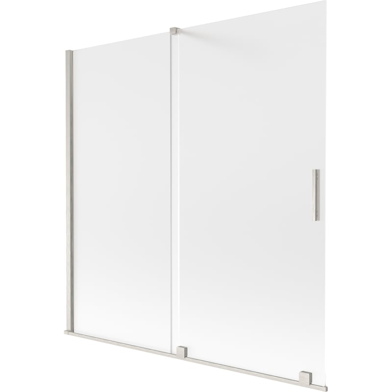 Mexen Velar kaheinapoolne liuglev vannisein 160 x 150 cm, udu, harjatud nikkel - 896-160-000-31-97