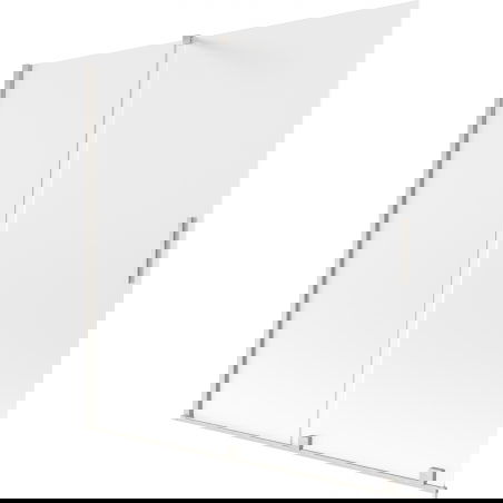 Mexen Velar 2-flügelige verschiebbare Badewannenwand 160 x 150 cm, satiniert, gebürsteter Nickel - 896-160-000-31-97