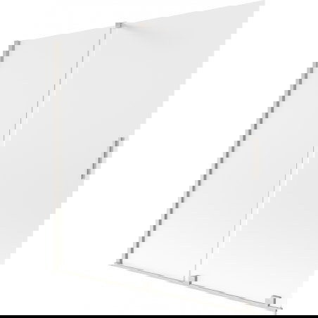 Mexen Velar διπλή συρόμενη οθόνη μπάνιου 160 x 150 cm, παγωμένη, βουρτσισμένο