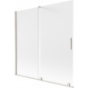 Mexen Velar 2-krilni klizni tuš paravan 160 x 150 cm, mat, brušeni nikal - 896-160-000-31-97