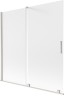 Mexen Velar 2-panel sliding shower screen 160 x 150 cm, frost, brushed nickel - 896-160-000-31-97