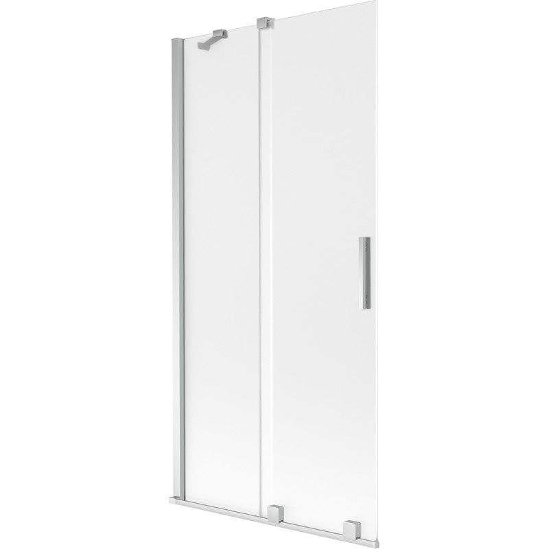 Mexen Velar 2-osaline lükandvannisein 95 x 150 cm, jäälillemuster, kroom - 896-095-000-31-01