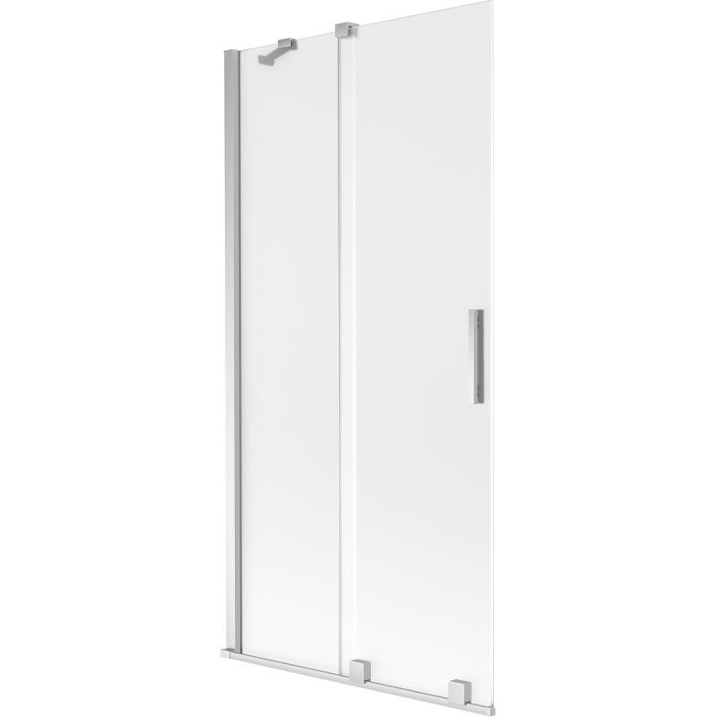 Mexen Velar παραβάν μπανιέρας με 2 συρόμενα φύλλα 95 x 150 cm, παγωμένο, χρώμιο