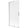 Mexen Velar 2-osaline lükandvannisein 95 x 150 cm, jäälillemuster, kroom - 896-095-000-31-01
