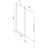Mexen Velar klizna pregrada za tuš s 2 klizna krila 95 x 150 cm, mat, krom - 896-095-000-31-01