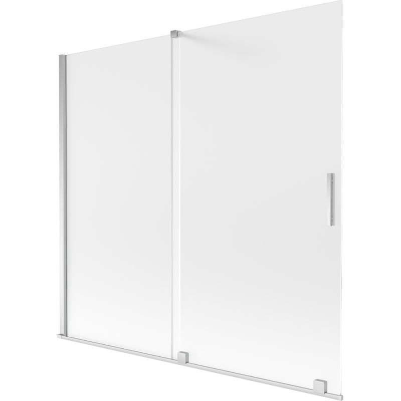 Mexen Velar 2-flügelige, verschiebbare Badewannenabtrennung 170 x 150 cm, matt, Chrom - 896-170-000-31-01