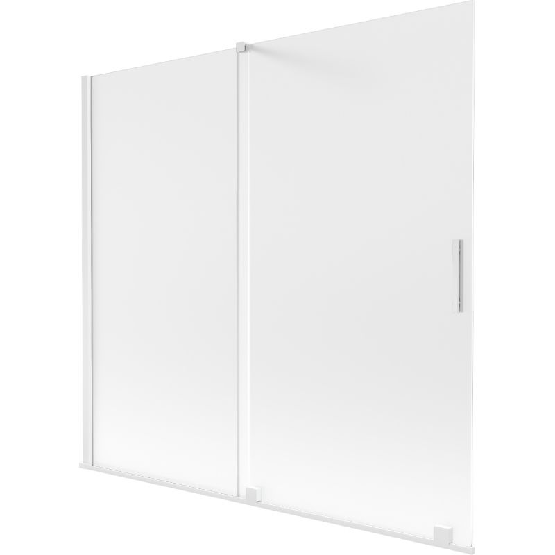 Mexen Velar Badewannenfaltschirm 2-flügelig verschiebbar 170 x 150 cm, matt, weiß - 896-170-000-31-20