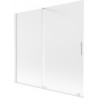Mexen Velar 2-tiivaline liugvannisein 170 x 150 cm, härmatis, valge - 896-170-000-31-20