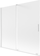 Mexen Velar parawan nawannowy 2-skrzydłowy rozsuwany 170 x 150 cm, szron, biały - 896-170-000-31-20