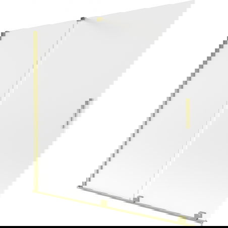 Mexen Velar duschvägg med 2-delad skjutdörr 170 x 150 cm, frost, guld - 896-170-000-31-50
