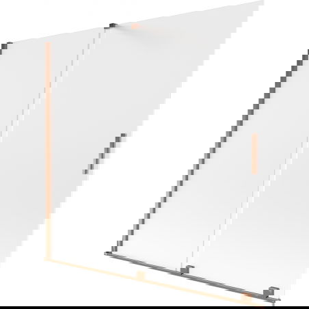 Mexen Velar 2-wing sliding shower screen 170 x 150 cm, frost, rose gold - 896-170-000-31-60