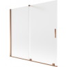 Mexen Velar, kahe tiivaga äratõmmatav vanniäär 170 x 150 cm, härmatis, roosa kuld - 896-170-000-31-60
