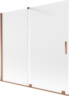 Mexen Velar, kahe tiivaga äratõmmatav vanniäär 170 x 150 cm, härmatis, roosa kuld - 896-170-000-31-60