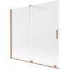 Mexen Velar klizne stijenke s dva panela na sklapanje 170 x 150 cm, mrazno staklo, brušeni bakar - 896-170-000-31-65