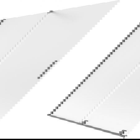 Mexen Velar badscherm voor badkuip 2-delig schuifbaar 170 x 150 cm, ijsglas, gun metal - 896-170-000-31-95