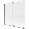 Mexen Velar 2-osaline lükandvannisein 170 x 150 cm, matt, gun metal - 896-170-000-31-95