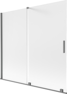 Mexen Velar 2-osaline lükandvannisein 170 x 150 cm, matt, gun metal - 896-170-000-31-95