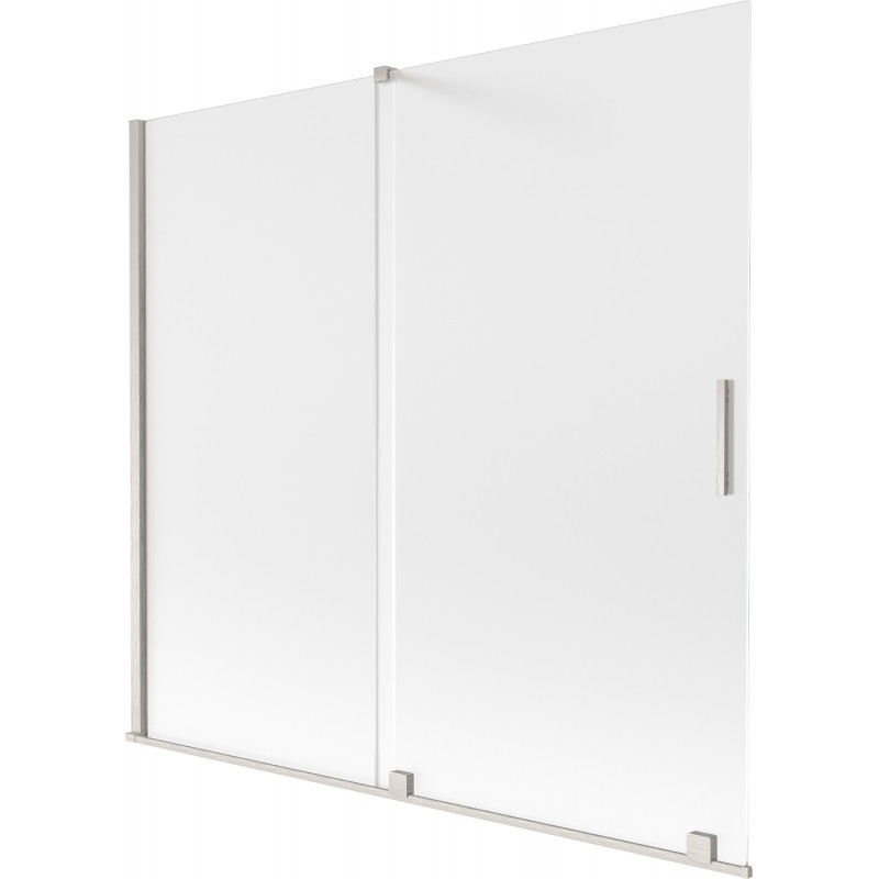 Mexen Velar parawan nawannowy 2-skrzydłowy rozsuwany 170 x 150 cm, szron, nikiel szczotkowany - 896-170-000-31-97