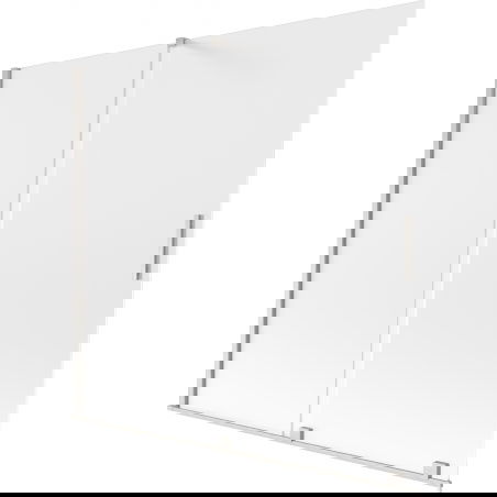 Mexen Velar Badewannenwand 2-flügelig verschiebbar 170 x 150 cm, matt, gebürsteter Nickel - 896-170-000-31-97