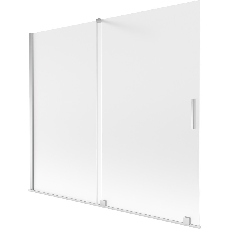 Mexen Velar klizni zaslon za kadu s 2 krila, 180 x 150 cm, mraz, krom - 896-180-000-31-01