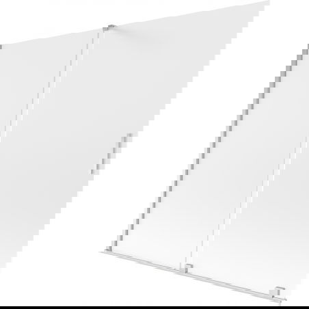 Mexen Velar Badewannenabtrennung 2-flügelig verschiebbar 180 x 150 cm, Mattglas, Chrom - 896-180-000-31-01