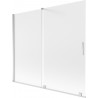 Mexen Velar klizni zaslon za kadu s 2 krila, 180 x 150 cm, mraz, krom - 896-180-000-31-01