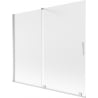 Mexen Velar painel de banheira de 2 asas deslizante 180 x 150 cm, fosco, cromado - 896-180-000-31-01