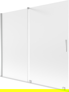 Mexen Velar zweeflügelich Duschschierm 180 x 150 cm, frécht, Chrom - 896-180-000-31-01