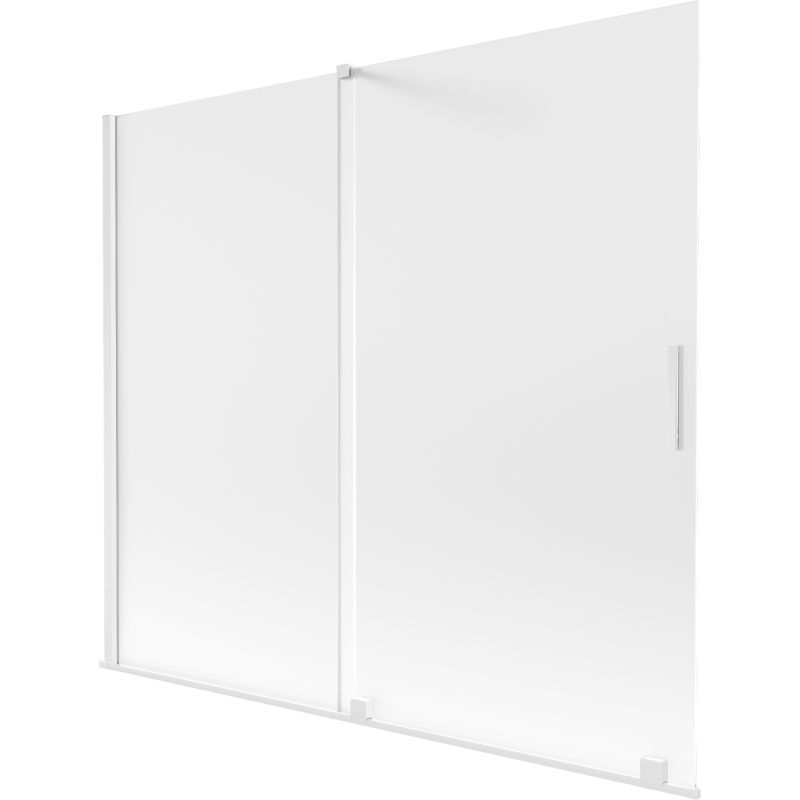 Mexen Velar mampara de baño 2 paneles correderos 180 x 150 cm, escarcha, blanco - 896-180-000-31-20
