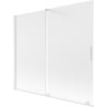 Mexen Velar kaksitiivaline vannitoaklaas 180 x 150 cm, matt, valge - 896-180-000-31-20