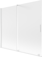 Mexen Velar biombo de banho deslizante de 2 painéis 180 x 150 cm, fosco, branco - 896-180-000-31-20