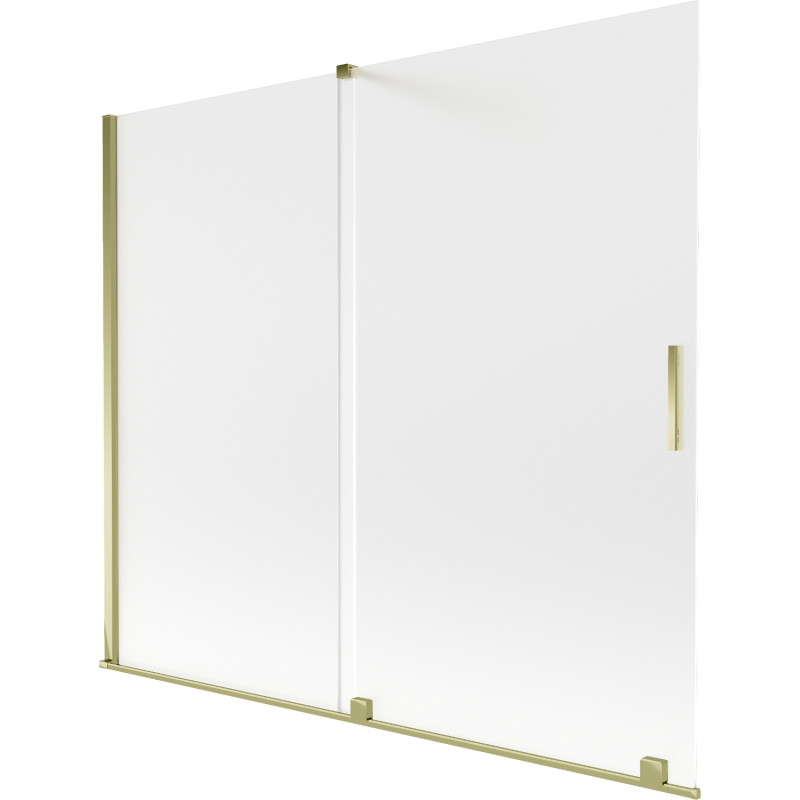 Mexen Velar 2-osaline kokkupandav dušisein 180 x 150 cm, härmatise efekt, kuldne - 896-180-000-31-50
