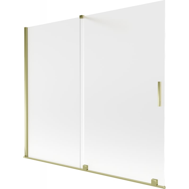 Mexen Velar parede de banho de correr 2 painéis 180 x 150 cm, fosco, dourado - 896-180-000-31-50