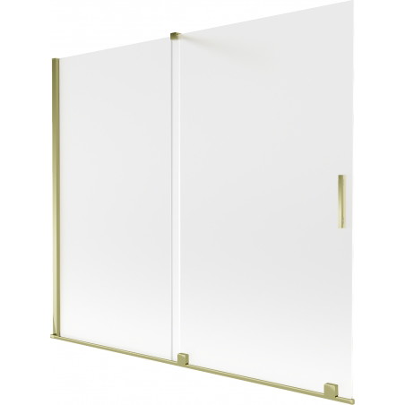Mexen Velar 2-osaline kokkupandav dušisein 180 x 150 cm, härmatise efekt, kuldne - 896-180-000-31-50