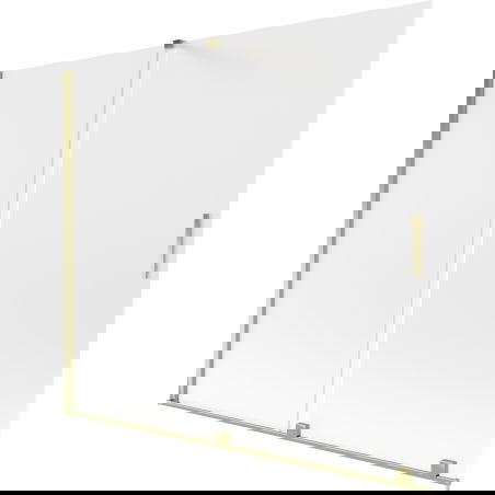 Mexen Velar Paravan za kopalnico, dvokrilni, drsni, 180 x 150 cm, mraz, zlato - 896-180-000-31-50