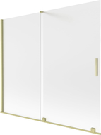 Mexen Velar paroi de baignoire 2 volets coulissants 180 x 150 cm, givre, or brossé - 896-180-000-31-55