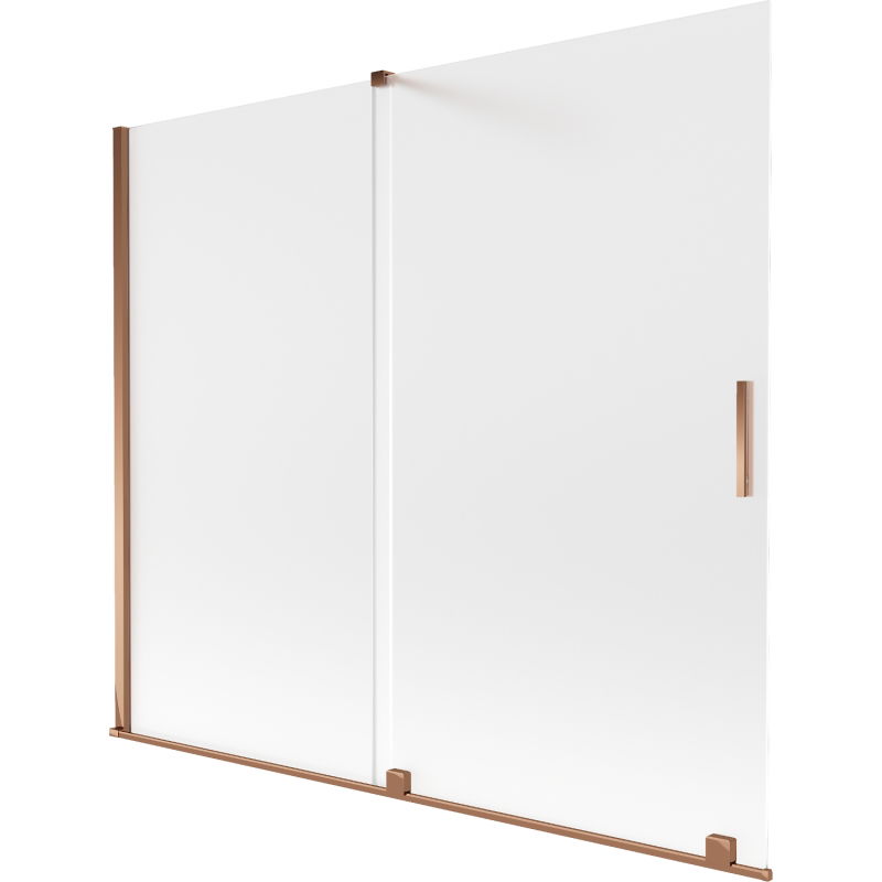 Mexen Velar Duschwand 2-flügelig verschiebbar 180 x 150 cm, matt, Roségold - 896-180-000-31-60