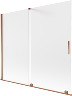 Mexen Velar divstāvu vannas ekrāns, divu spārnu, 180 x 150 cm, matēts, rožains zelts - 896-180-000-31-60