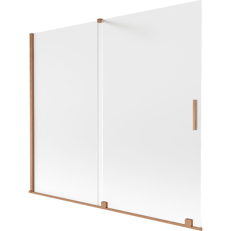 Mexen Velar 2-panel sliding shower screen 180 x 150 cm, frosted, brushed copper - 896-180-000-31-65