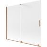 Mexen Velar klizna za kadu s dvokrilnim kliznim vratima 180 x 150 cm, mat, brušena bakar - 896-180-000-31-65