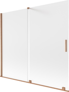 Mexen Velar 2-delige schuifbare badscherm 180 x 150 cm, ijs, geborsteld koper - 896-180-000-31-65