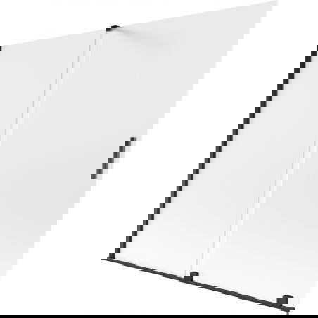 Mexen Velar Badewannen-Paravent 2-flügelig, Schiebe 180 x 150 cm, matt, schwarz - 896-180-000-31-70